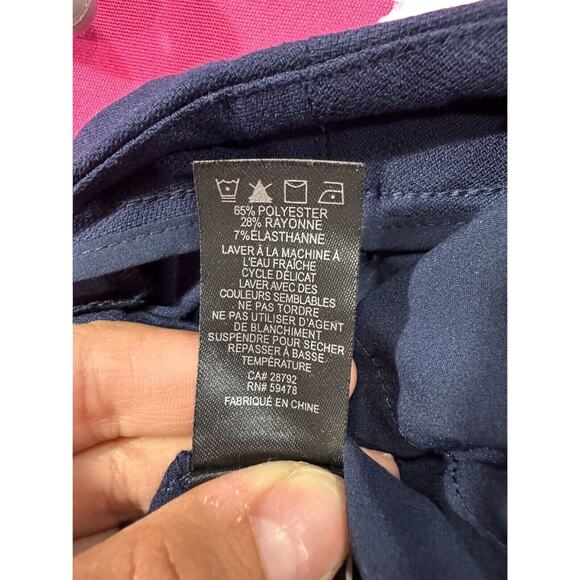 House of Harlow Revolve Womens Blue Dress Pants Size 10 Straight Leg Mid Rise - Picture 10 of 13